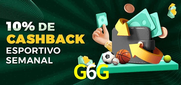 10% de bônus de cashback na G6G