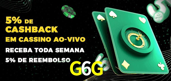 Promoções do cassino ao Vivo G6G